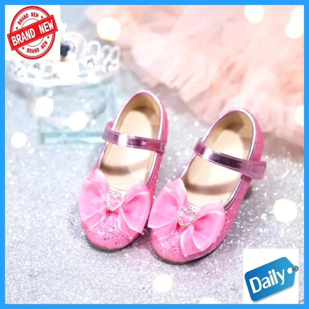Toddler Girls Glitter Mary Jane Flats Princess Ballet Shoes Dress